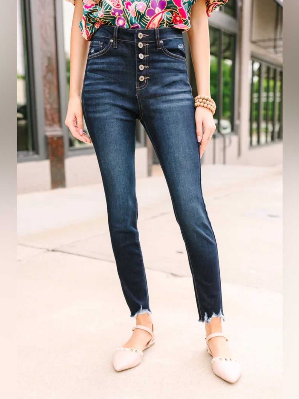 KANCAN SKINNY BUTTON FLY  ANKLE DENIM SIZE 9/28